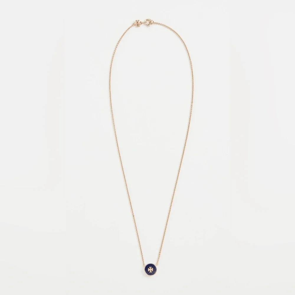 Tory Burch Kira Lapis Pendant Necklace